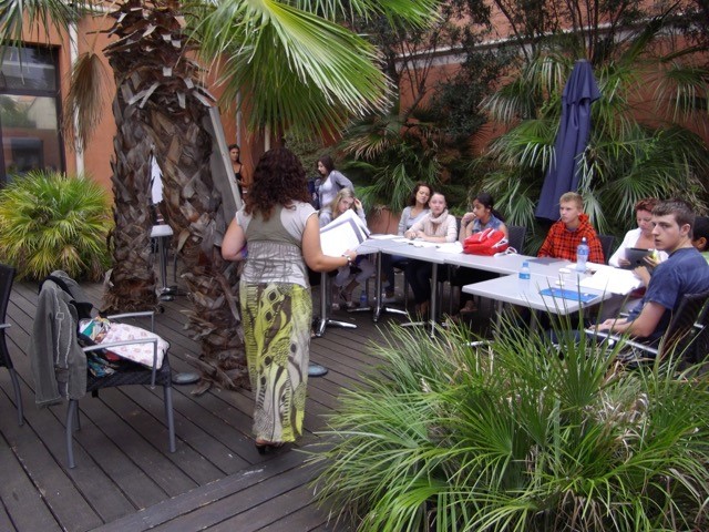 Engaged students during class